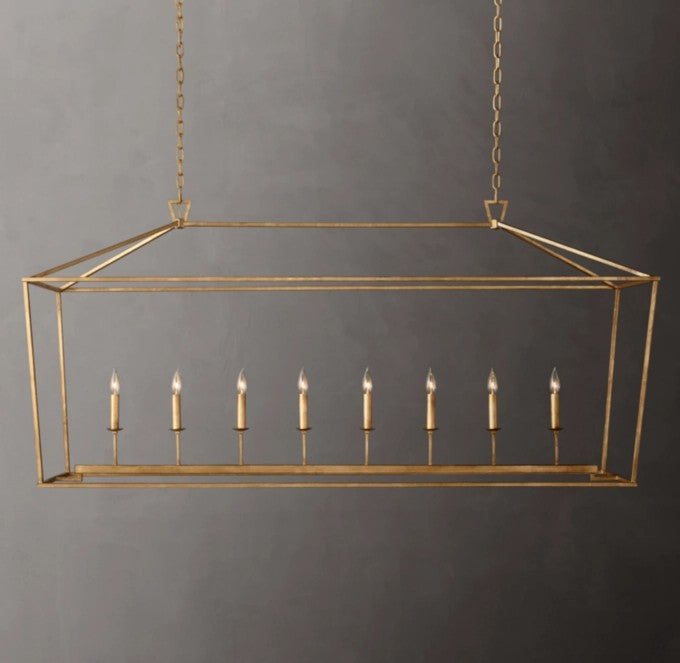 19th C. English Openwork Rectangular Chandelier