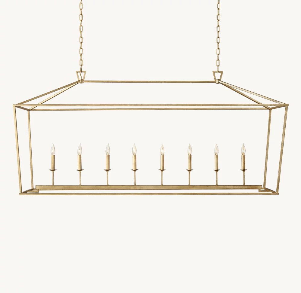 19th C. English Openwork Rectangular Chandelier