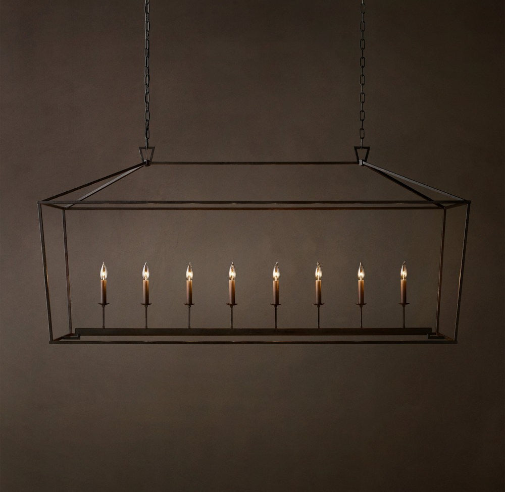 19th C. English Openwork Rectangular Chandelier