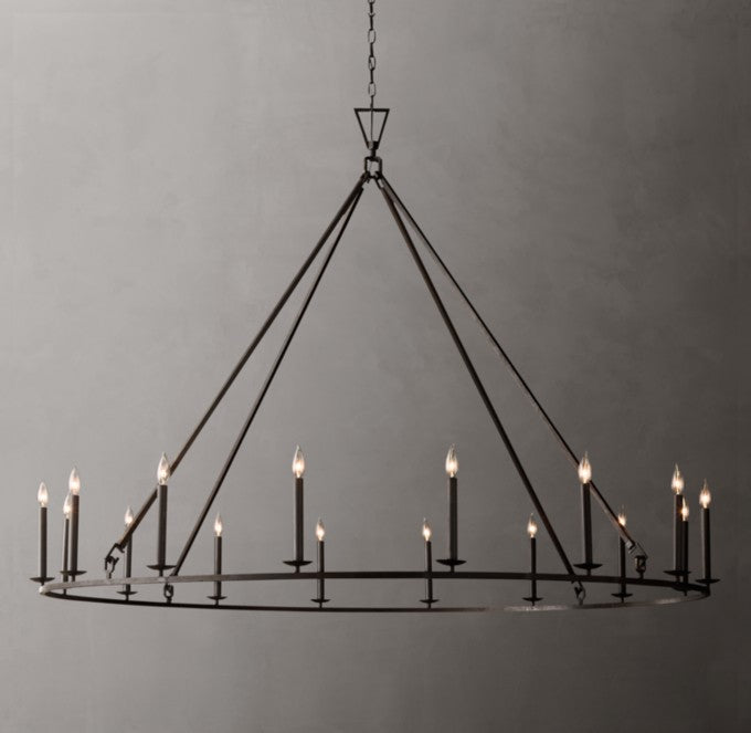 19th Century English Openwork Round Chandelier