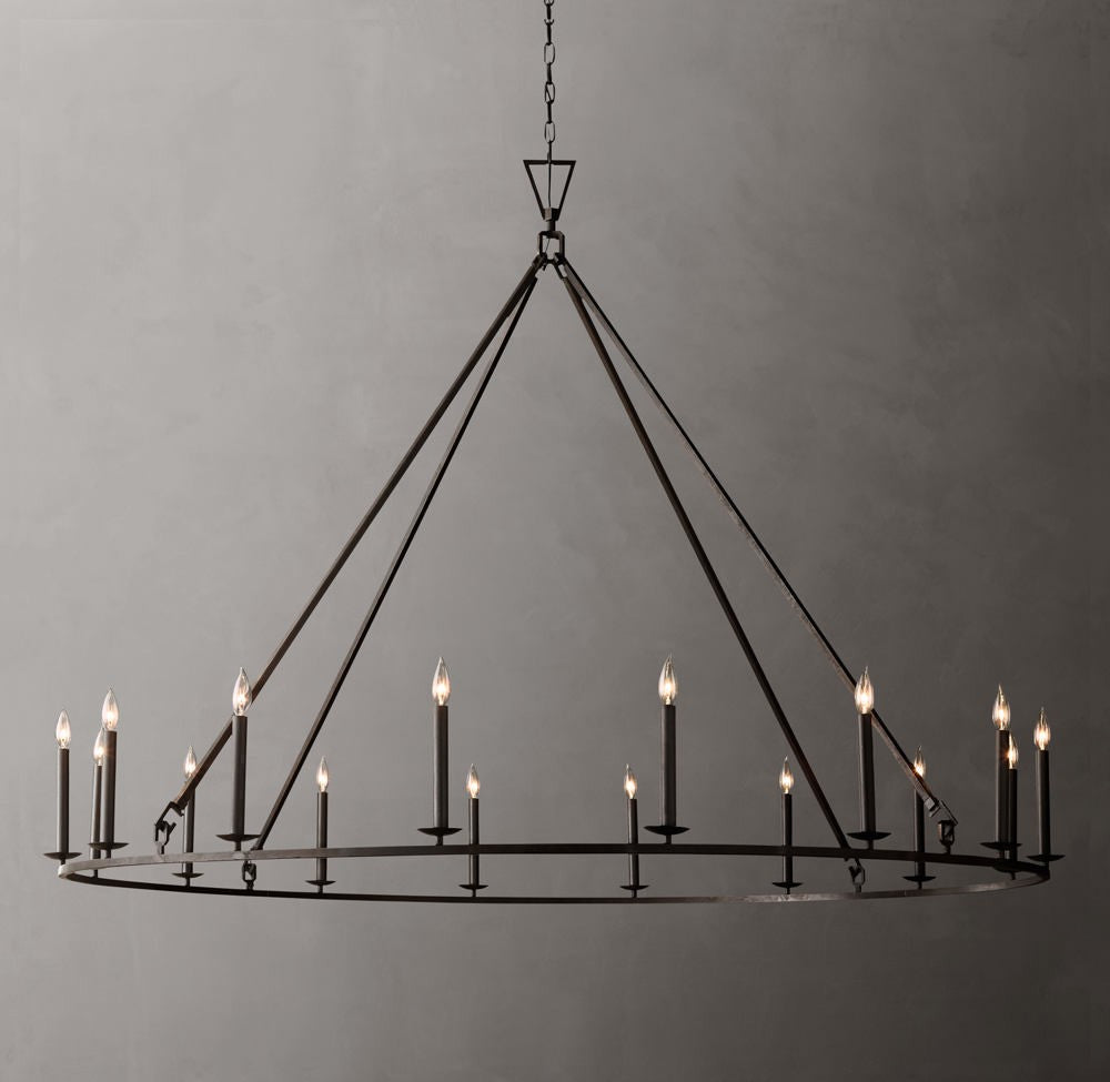 19th Century English Openwork Round Chandelier