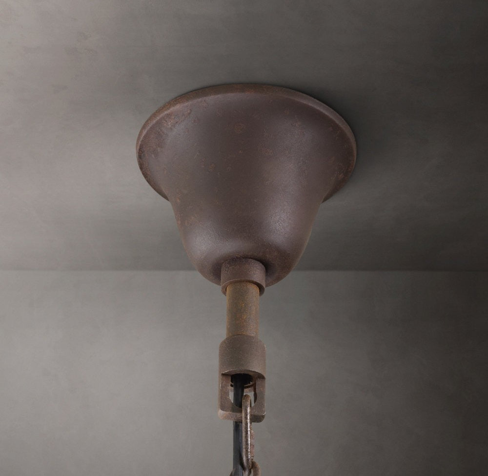 19th Century Rococo Iron and Crystal Chandelier