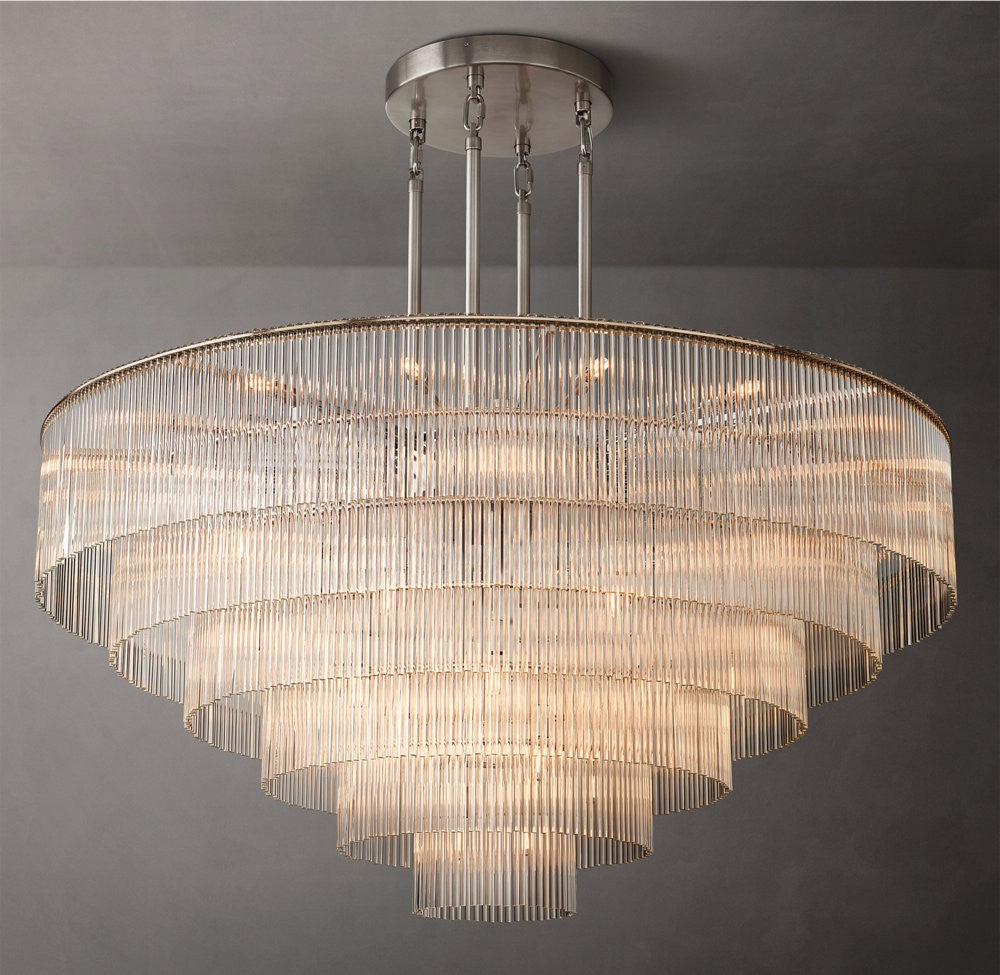 Amadeo Round Crystal Rod Chandelier