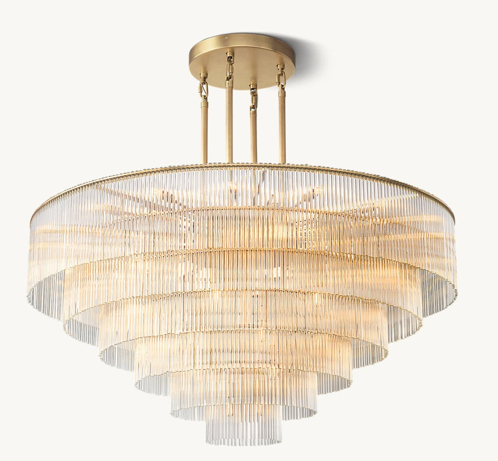 Amadeo Round Crystal Rod Chandelier
