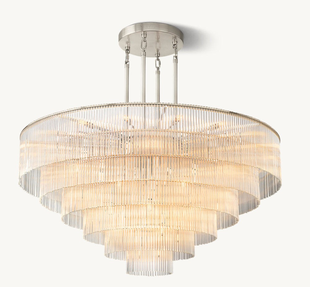 Amadeo Round Crystal Rod Chandelier