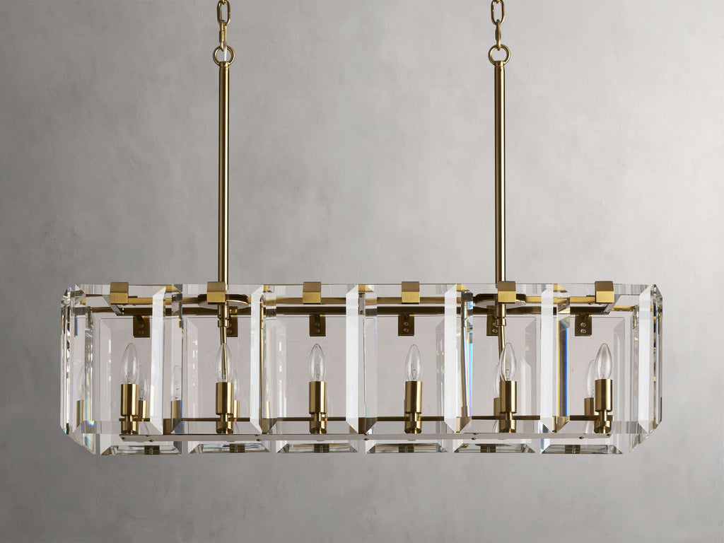 Amaya Crystal Rectangular Chandelier