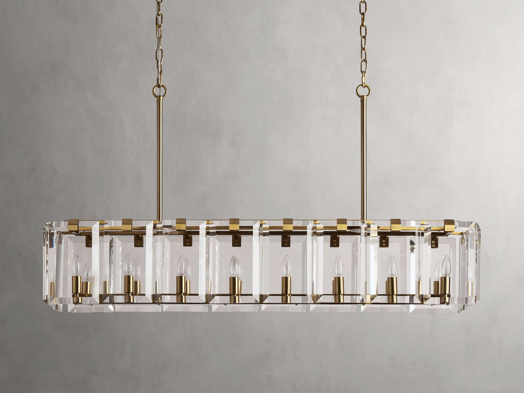 Amaya Crystal Rectangular Chandelier