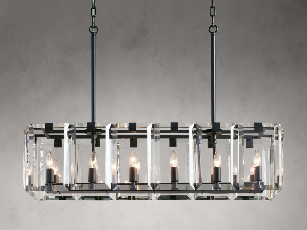 Amaya Crystal Rectangular Chandelier