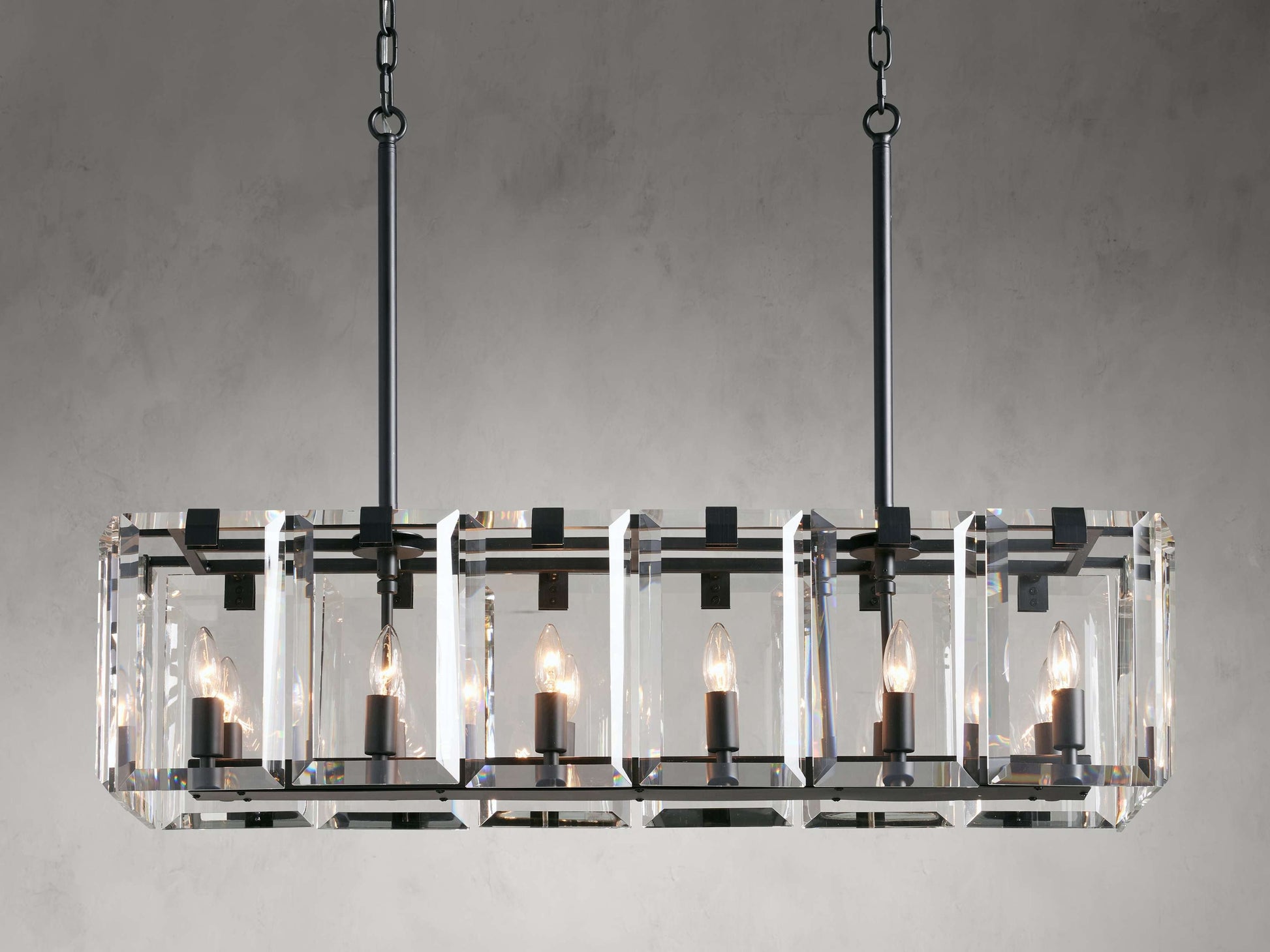 Amaya Crystal Rectangular Chandelier