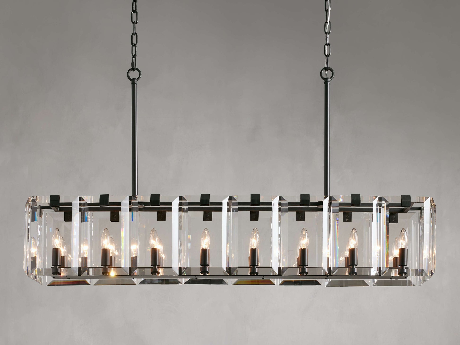 Amaya Crystal Rectangular Chandelier