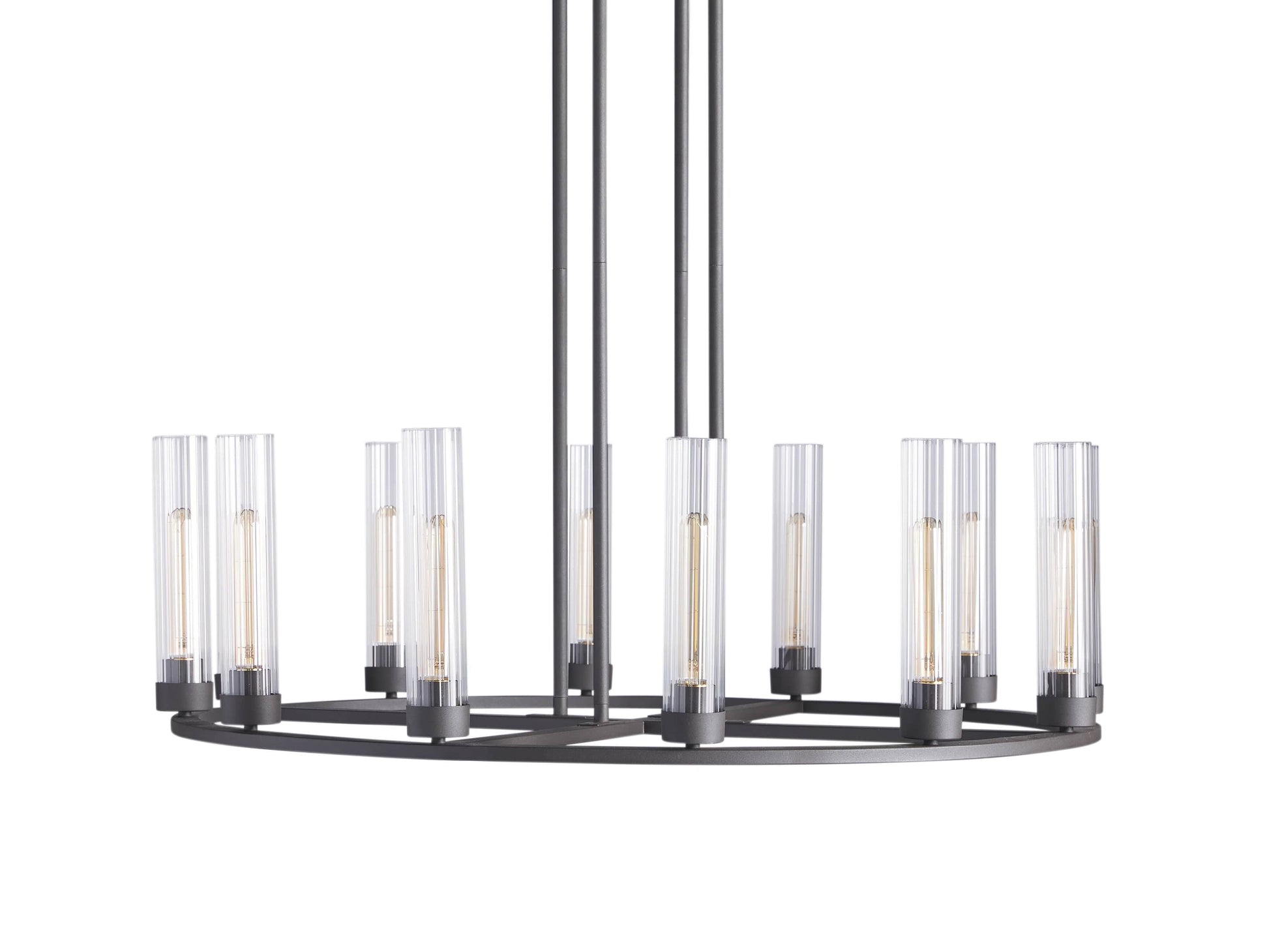 Andreas Fluted Glass Ring Chandelier