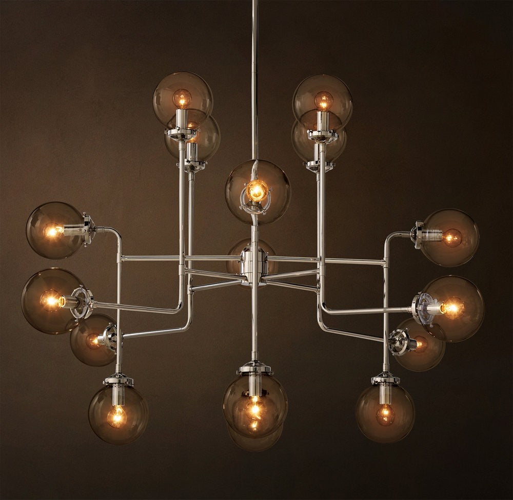 Bistro Globe Clear Glass Chandelier