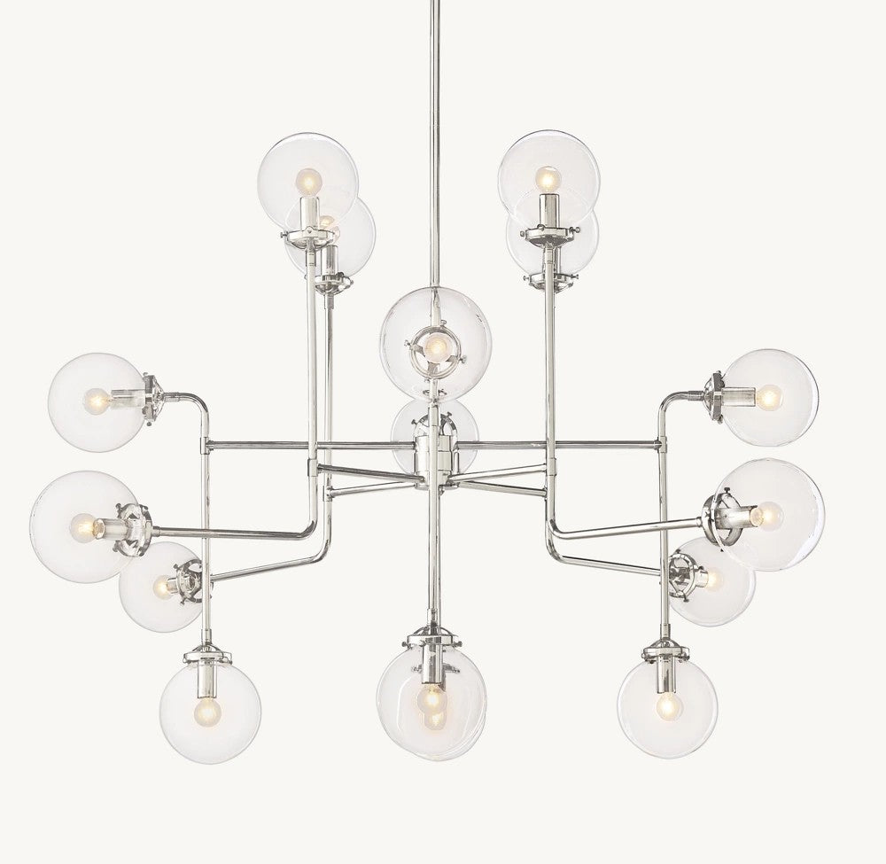 Bistro Globe Clear Glass Chandelier