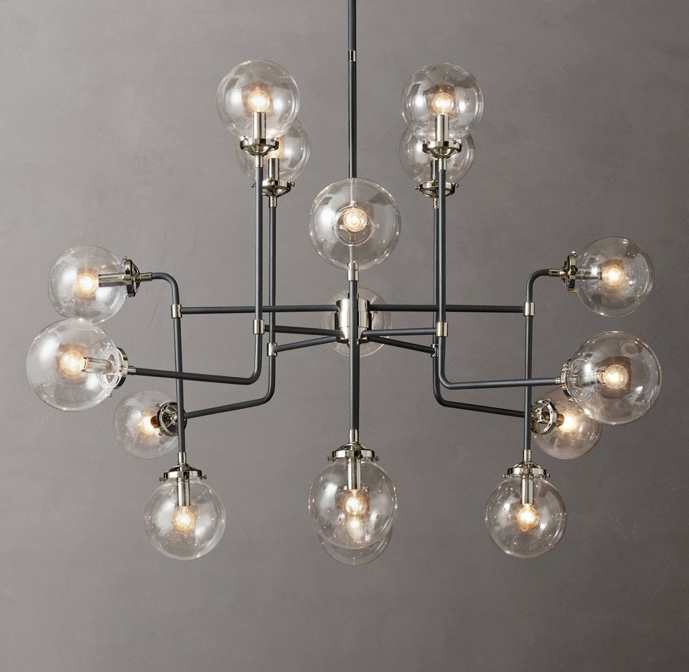 Bistro Globe Clear Glass Chandelier