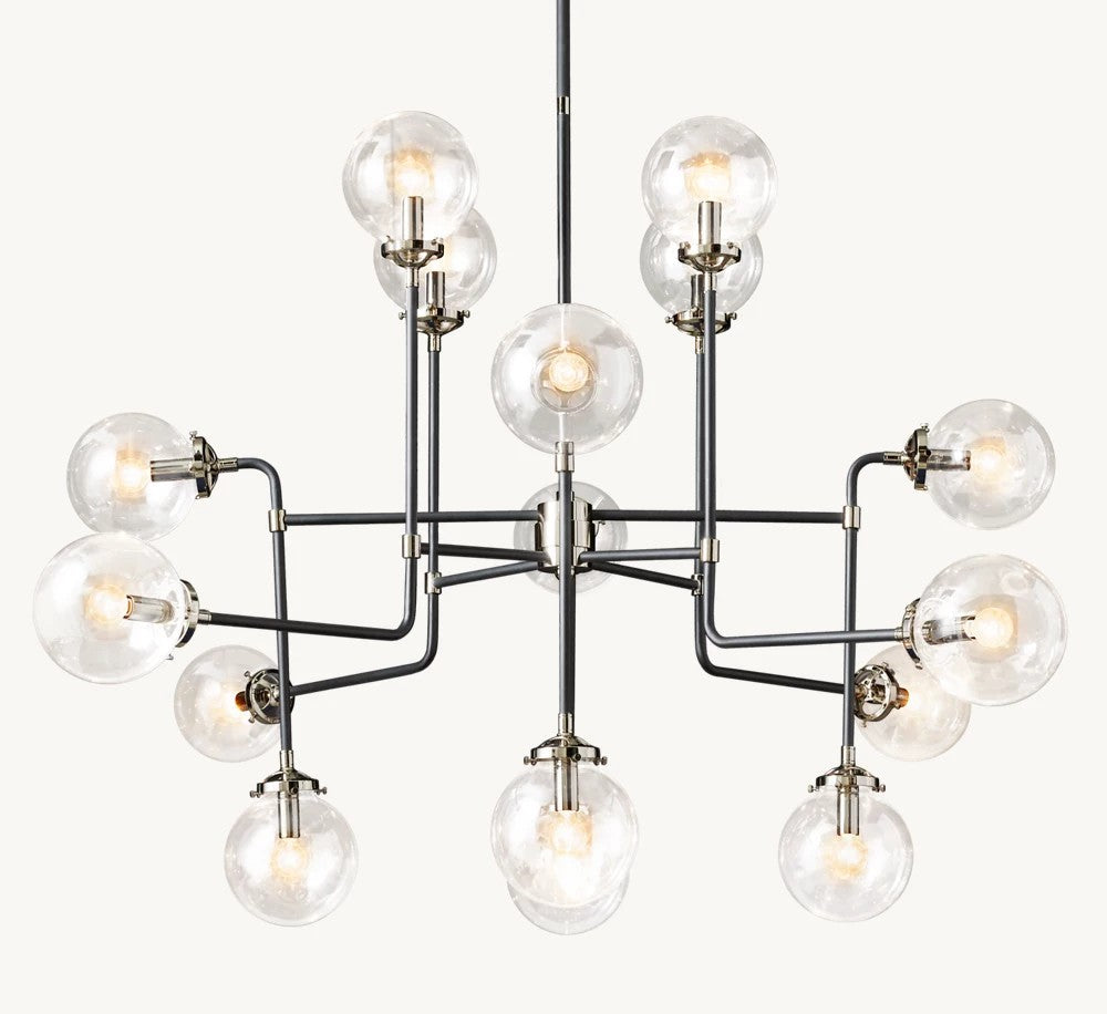 Bistro Globe Clear Glass Chandelier
