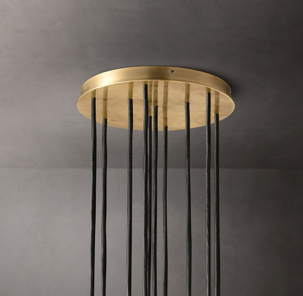 Boule De Cristal Clear Glass Round Cluster Chandelier