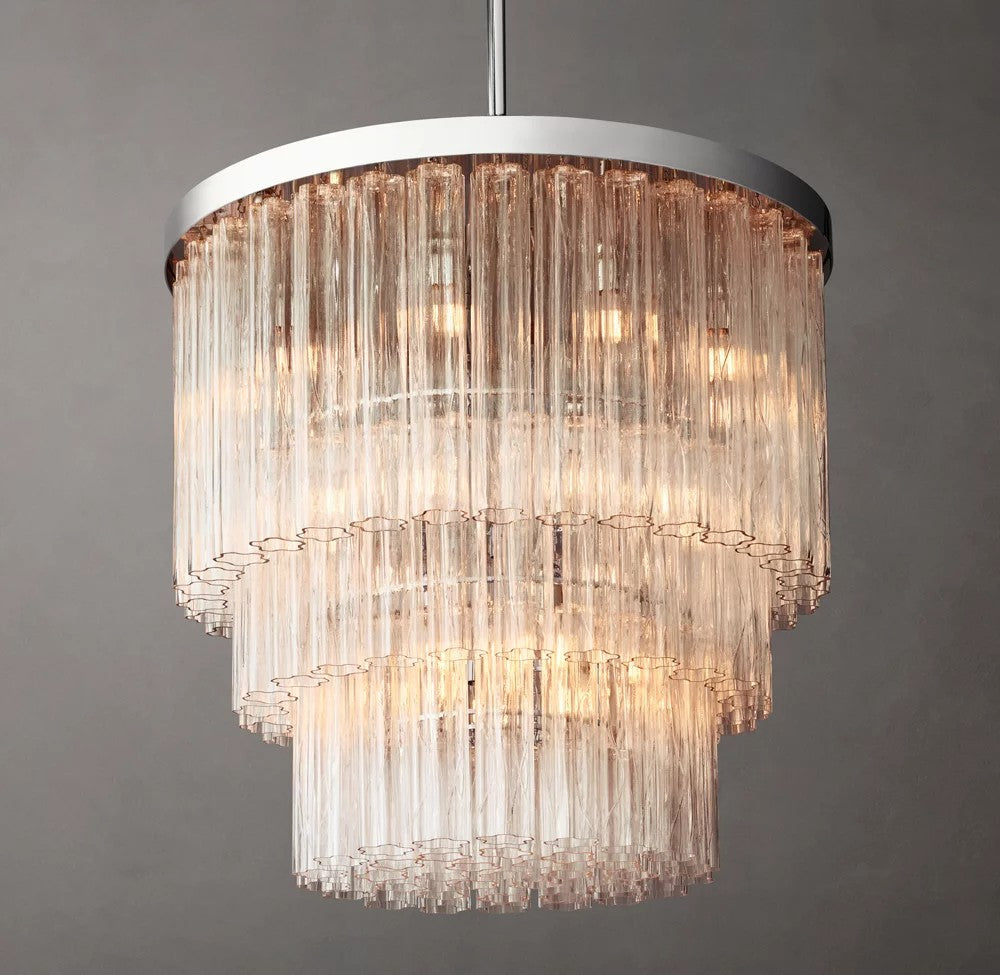 Cielo Three-Tier Blown Glass Chandelier