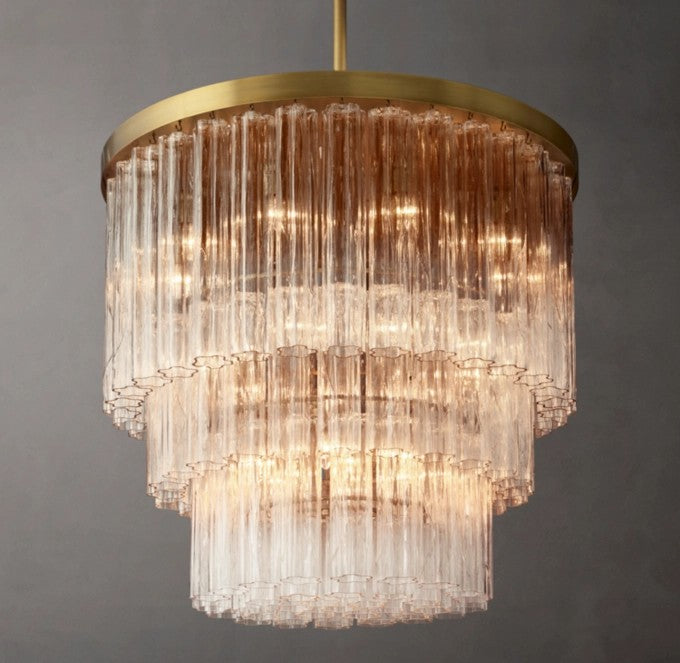 Cielo Three-Tier Blown Glass Chandelier