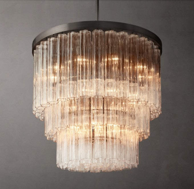 Cielo Three-Tier Blown Glass Chandelier