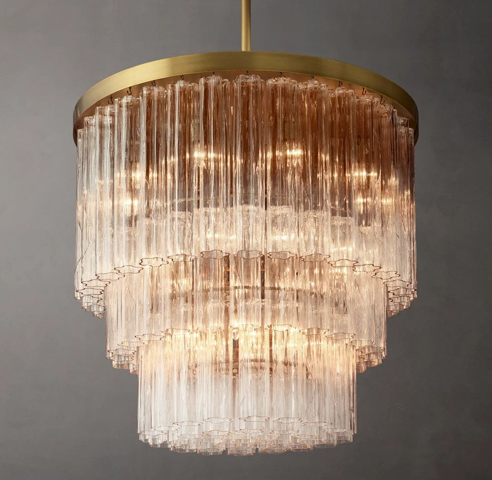 Cielo Three-Tier Blown Glass Chandelier