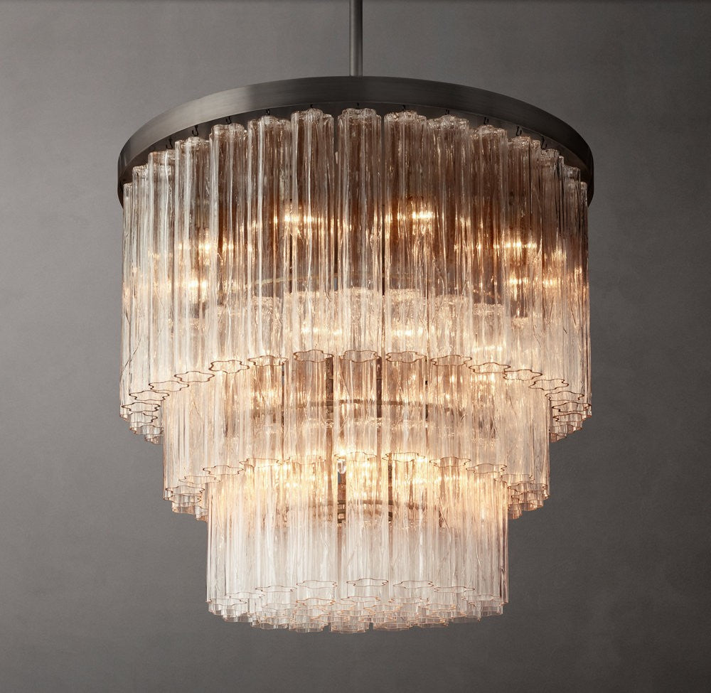 Cielo Three-Tier Blown Glass Chandelier