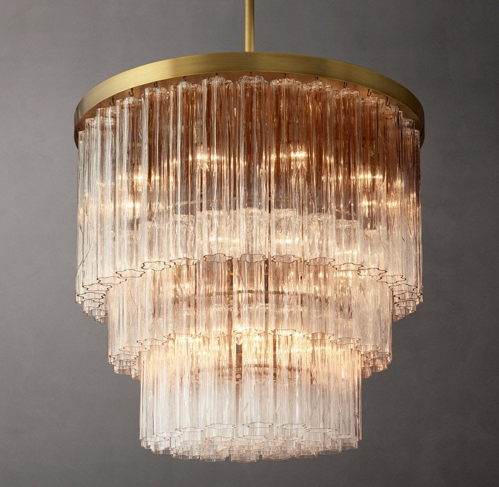 Cielo Three-Tier Blown Glass Chandelier