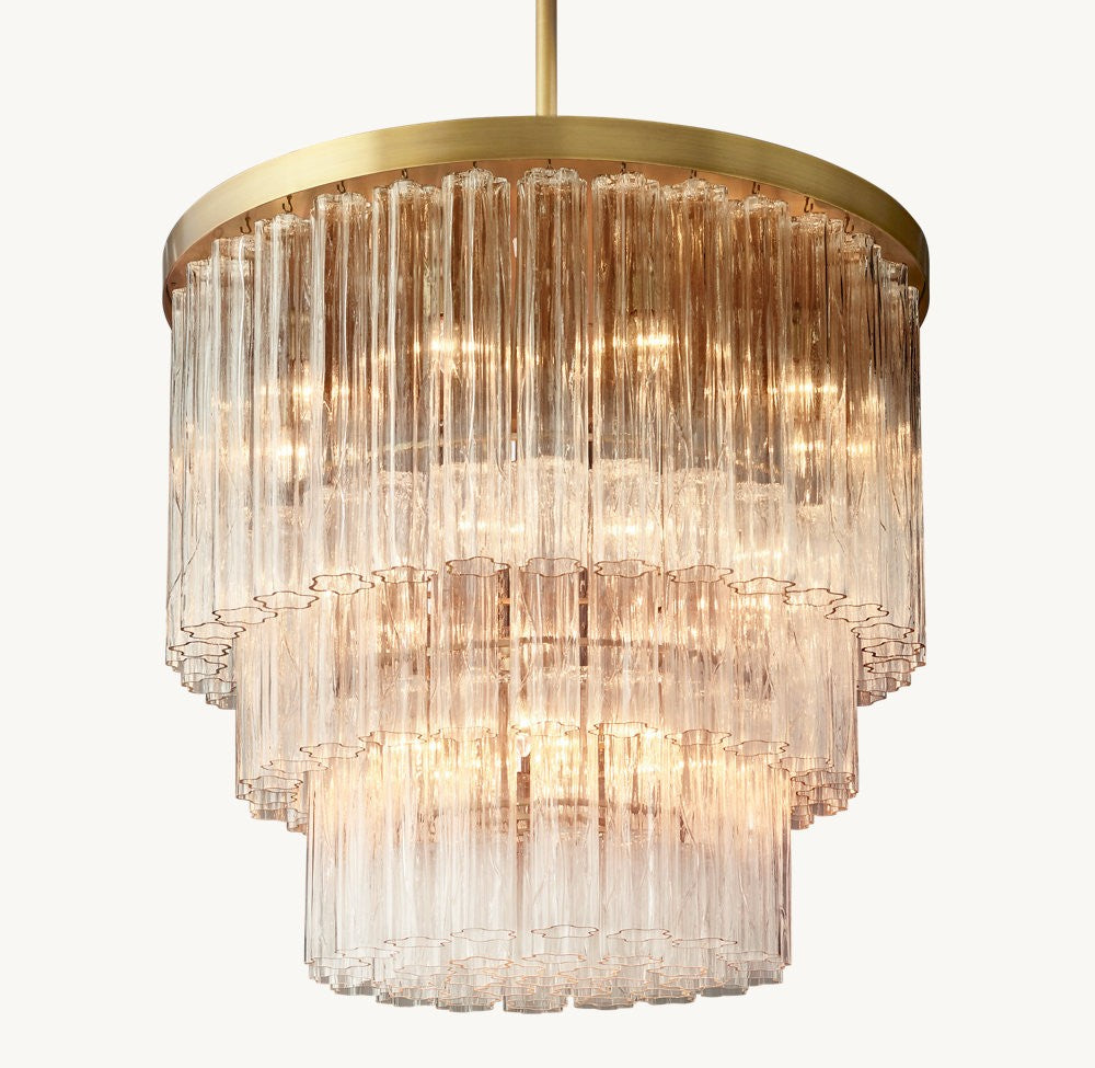 Cielo Three-Tier Blown Glass Chandelier