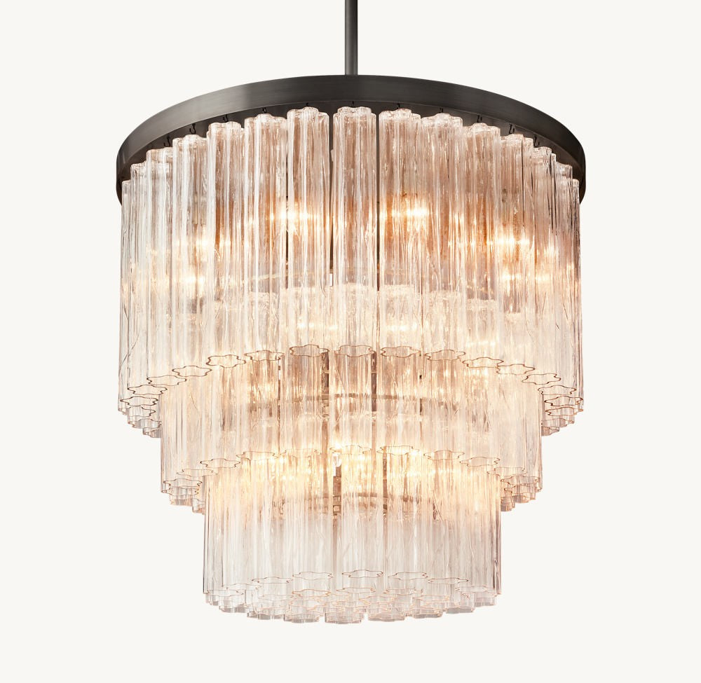 Cielo Three-Tier Blown Glass Chandelier