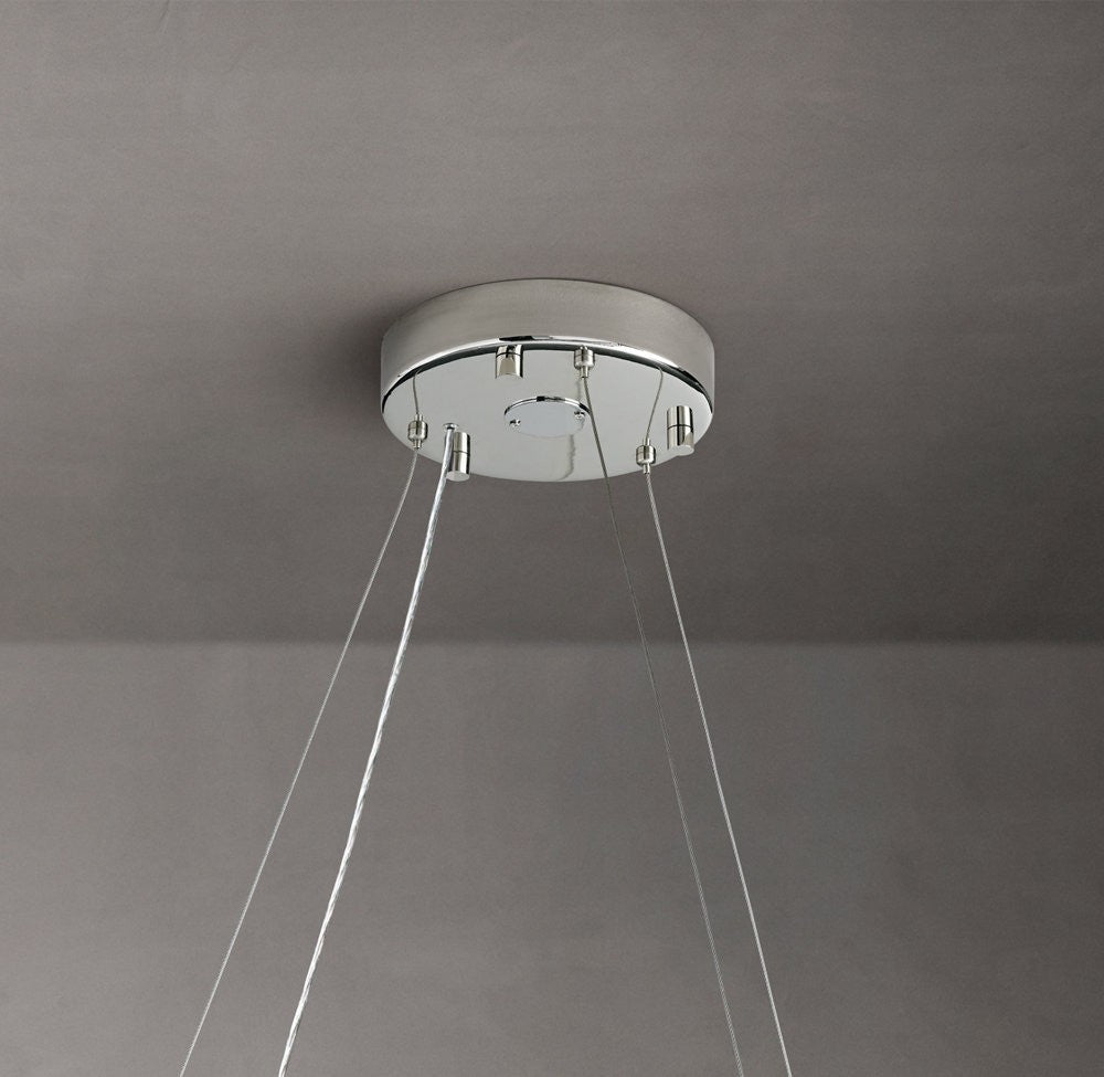 Crystal Halo Clear Round LED Chandelier