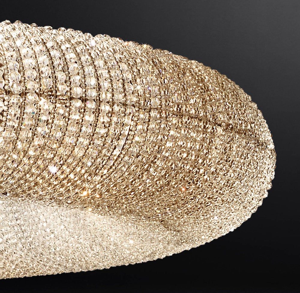 Crystal Halo Clear Round LED Chandelier