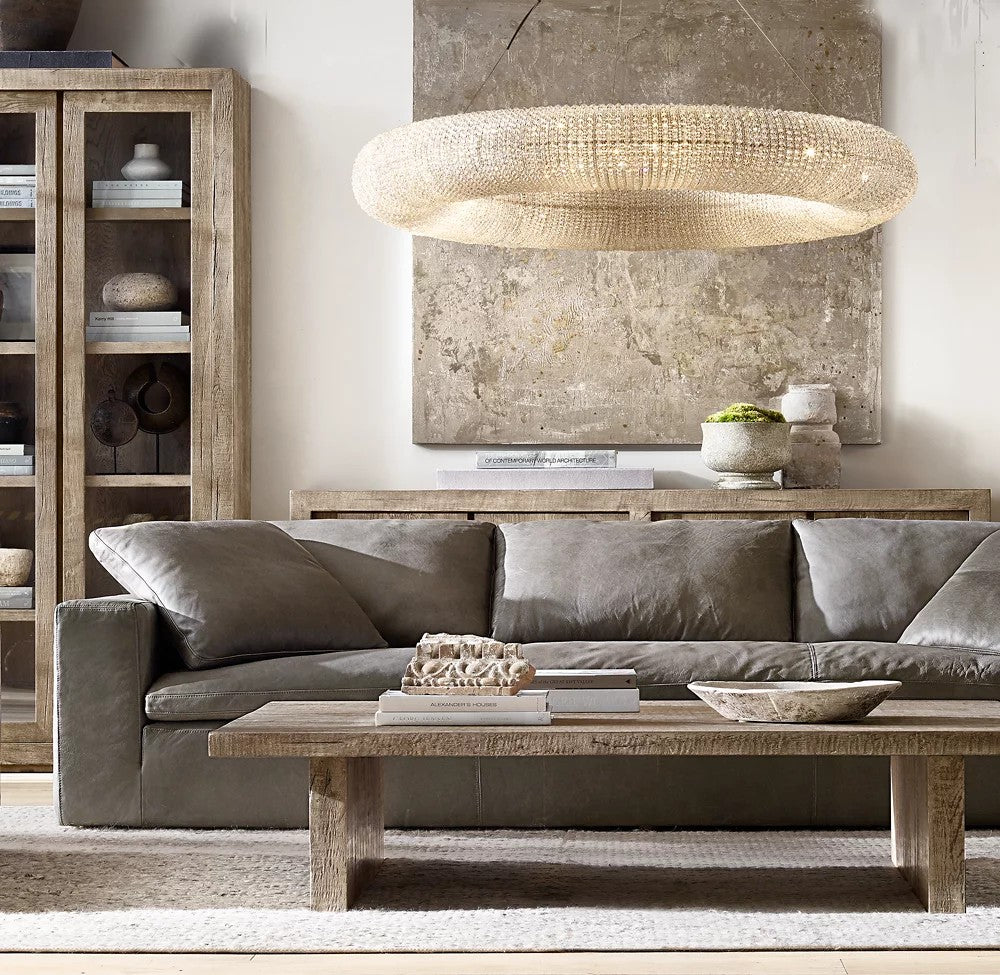 Crystal Halo Clear Round LED Chandelier