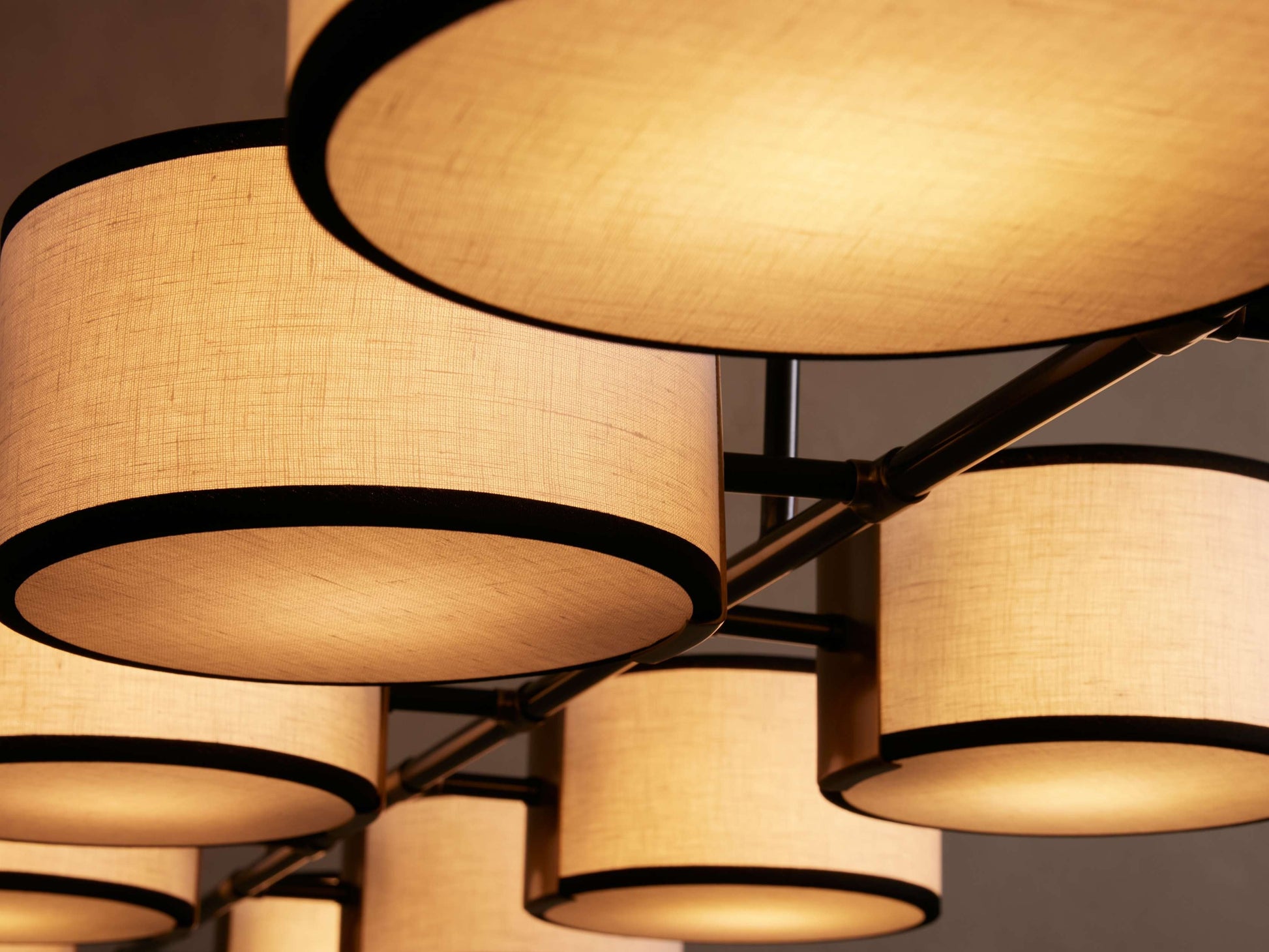 Daphne Bronze Linear Chandelier with Shades