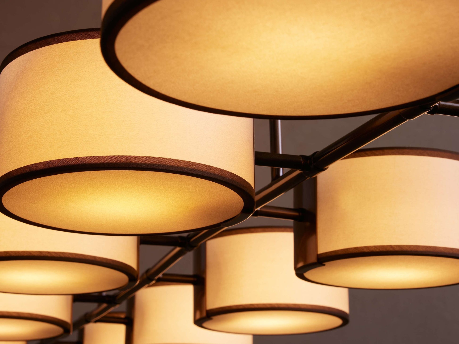 Daphne Bronze Linear Chandelier with Shades