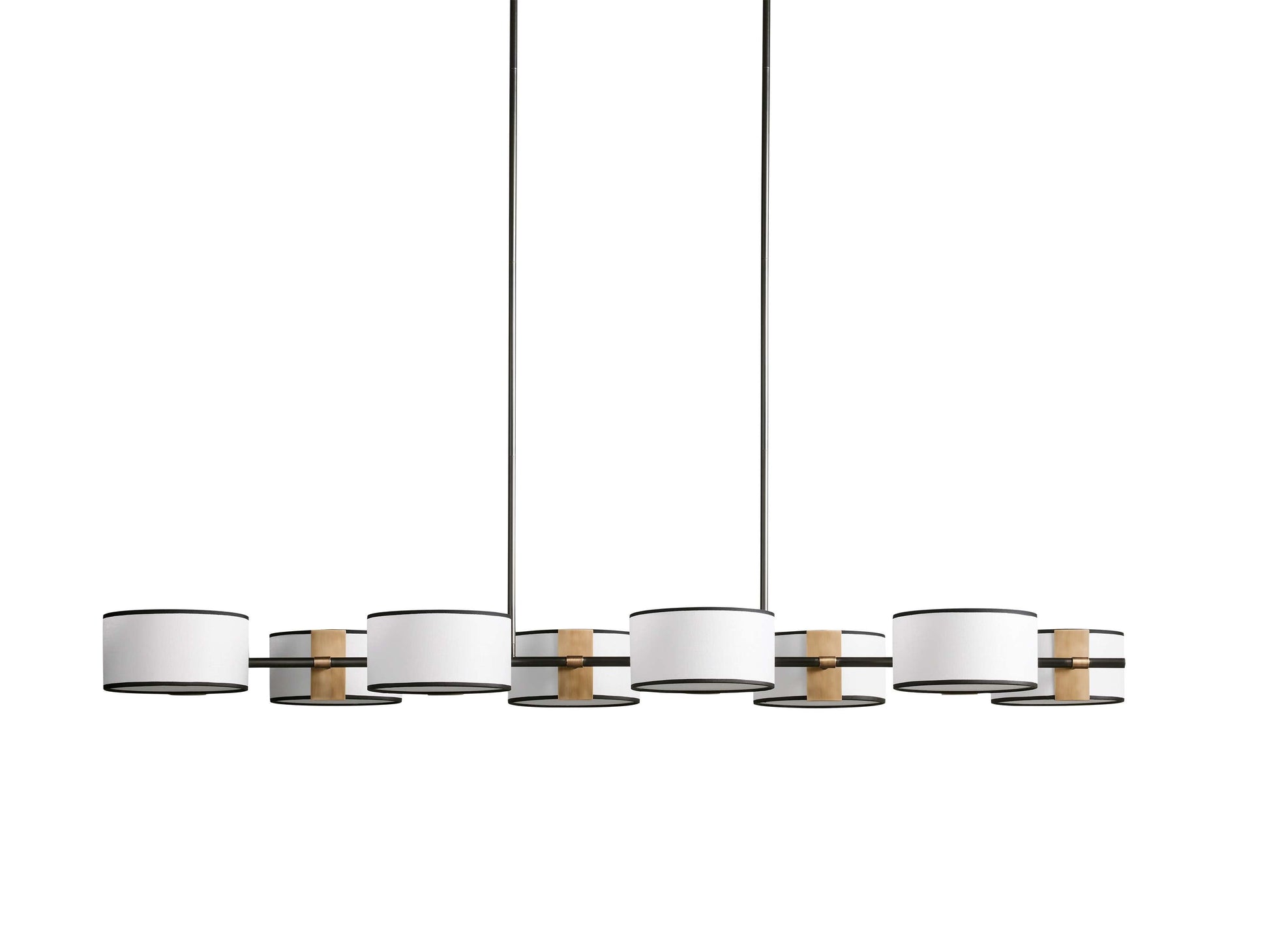 Daphne Bronze Linear Chandelier with Shades