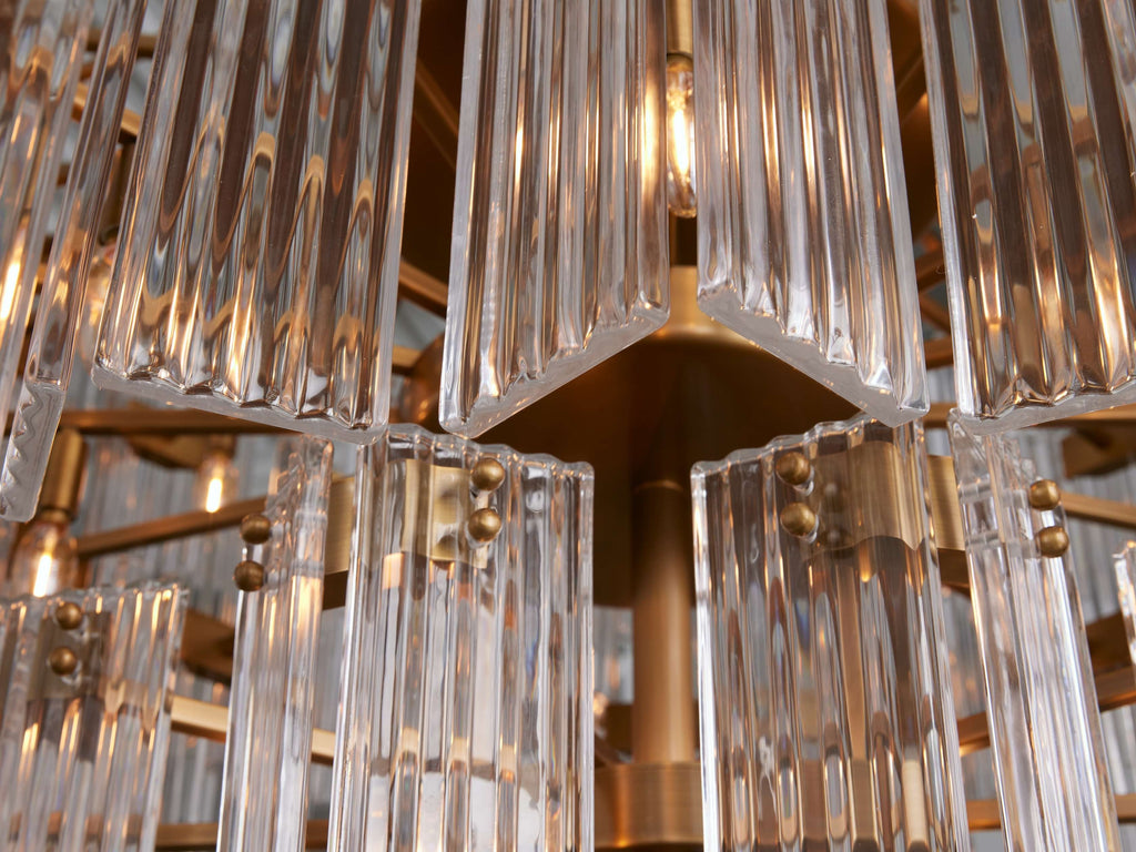 Delsie Reeded Glass Round Chandelier