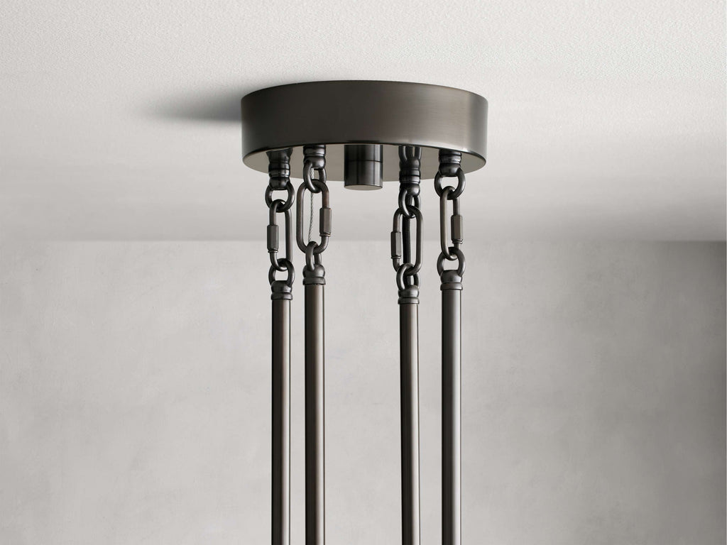 Delsie Reeded Glass Round Chandelier