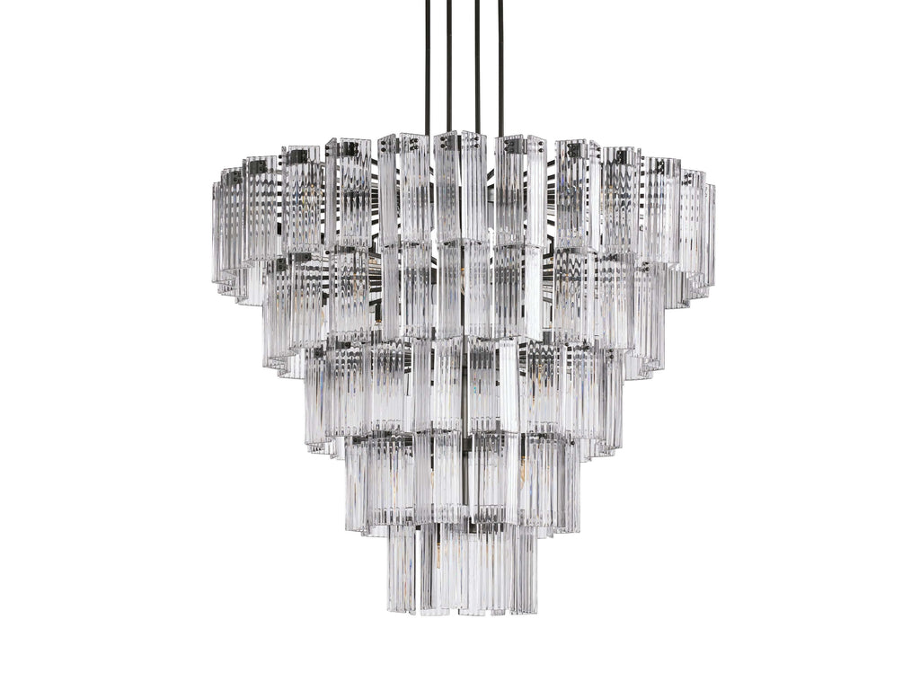 Delsie Reeded Glass Round Chandelier