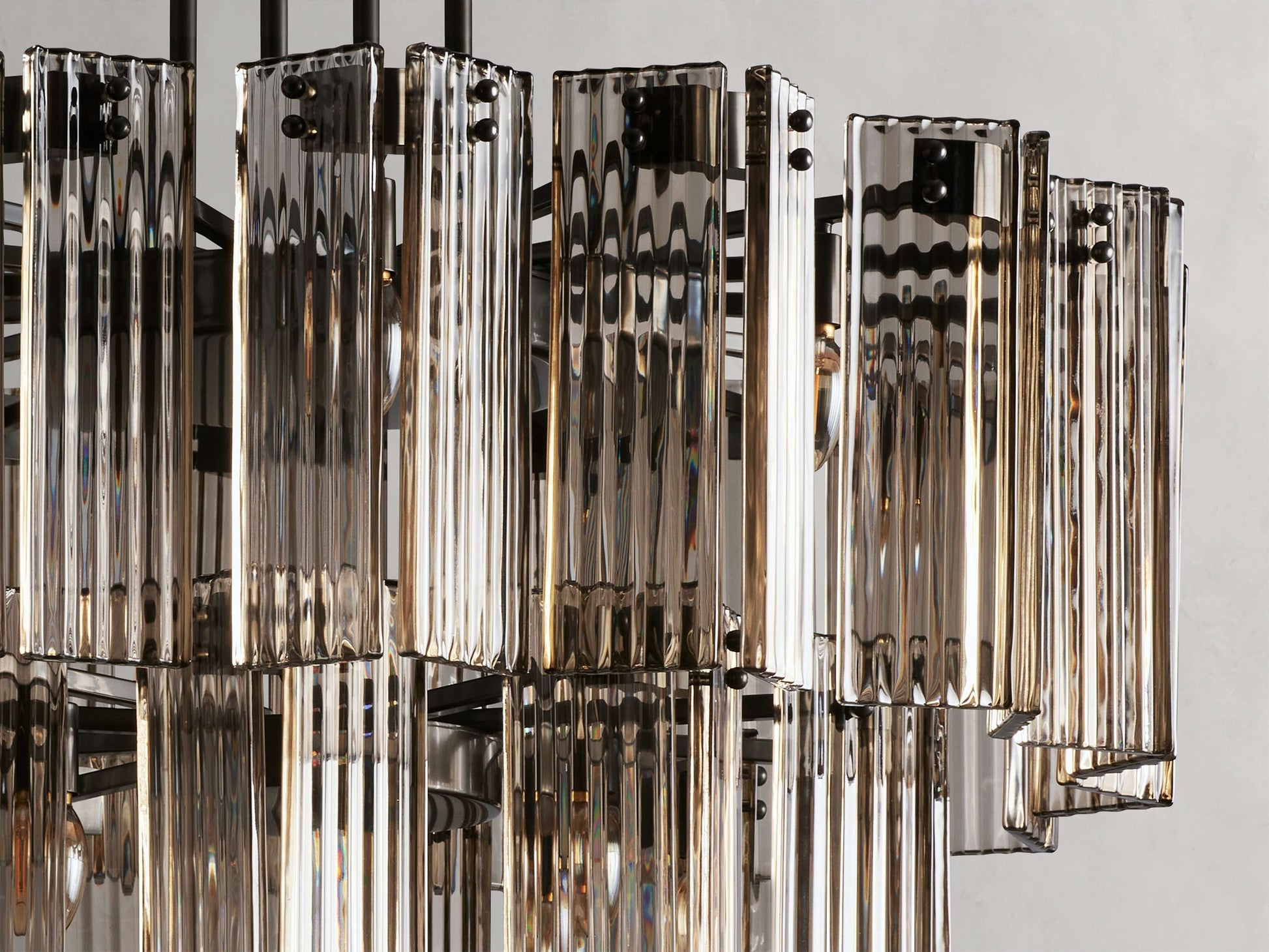 Delsie Reeded Glass Round Chandelier