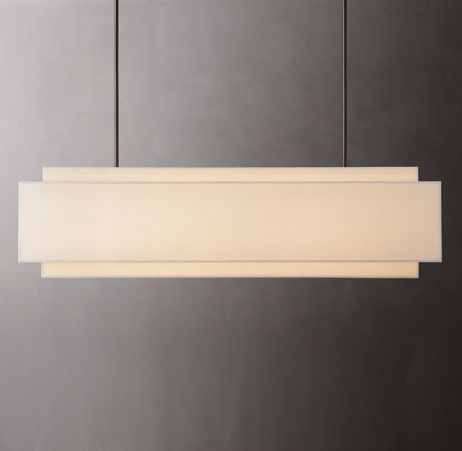 Echelon Rectangular Linen Chandelier