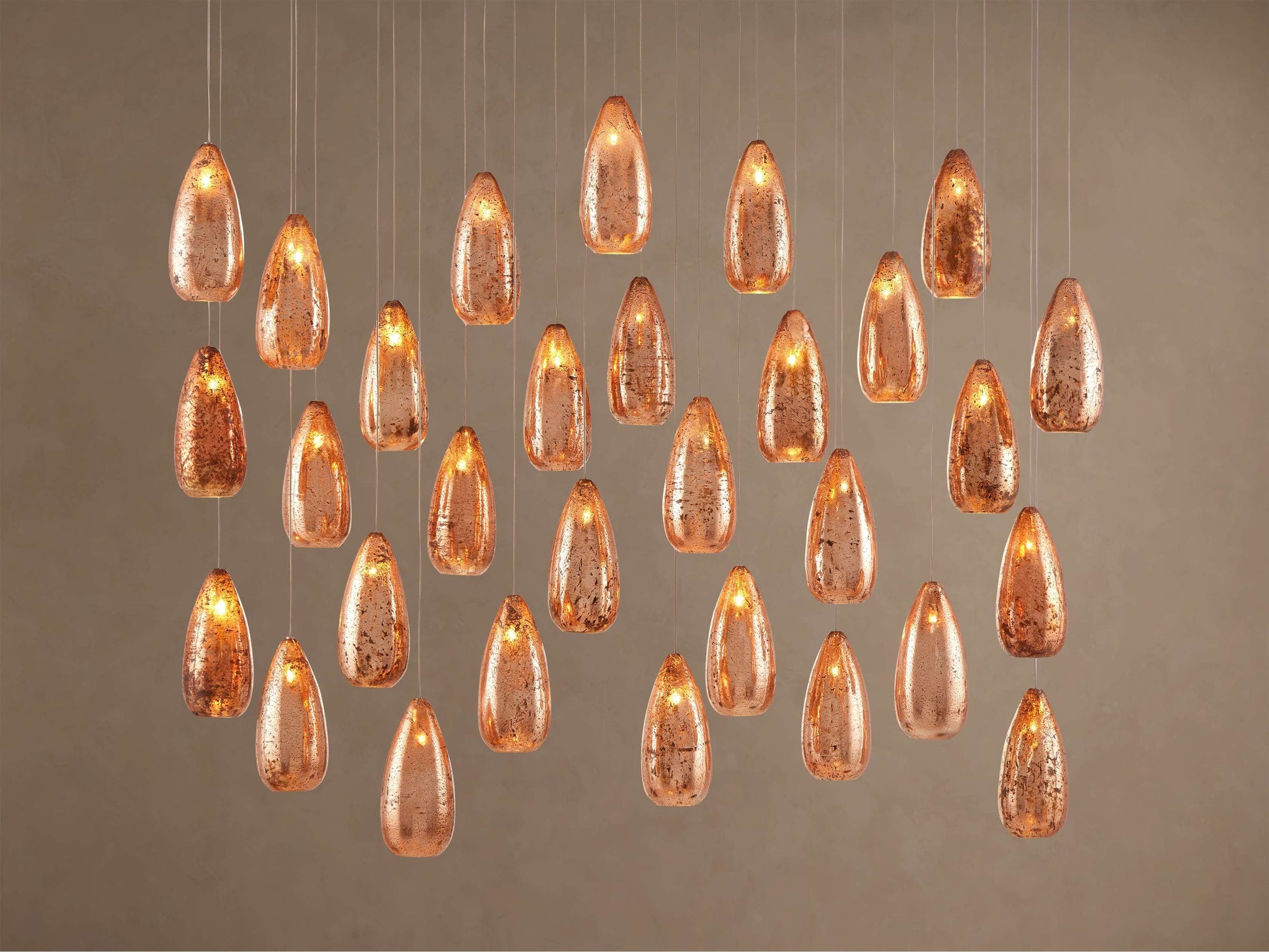 Edda Mercury Glass Linear Chandelier