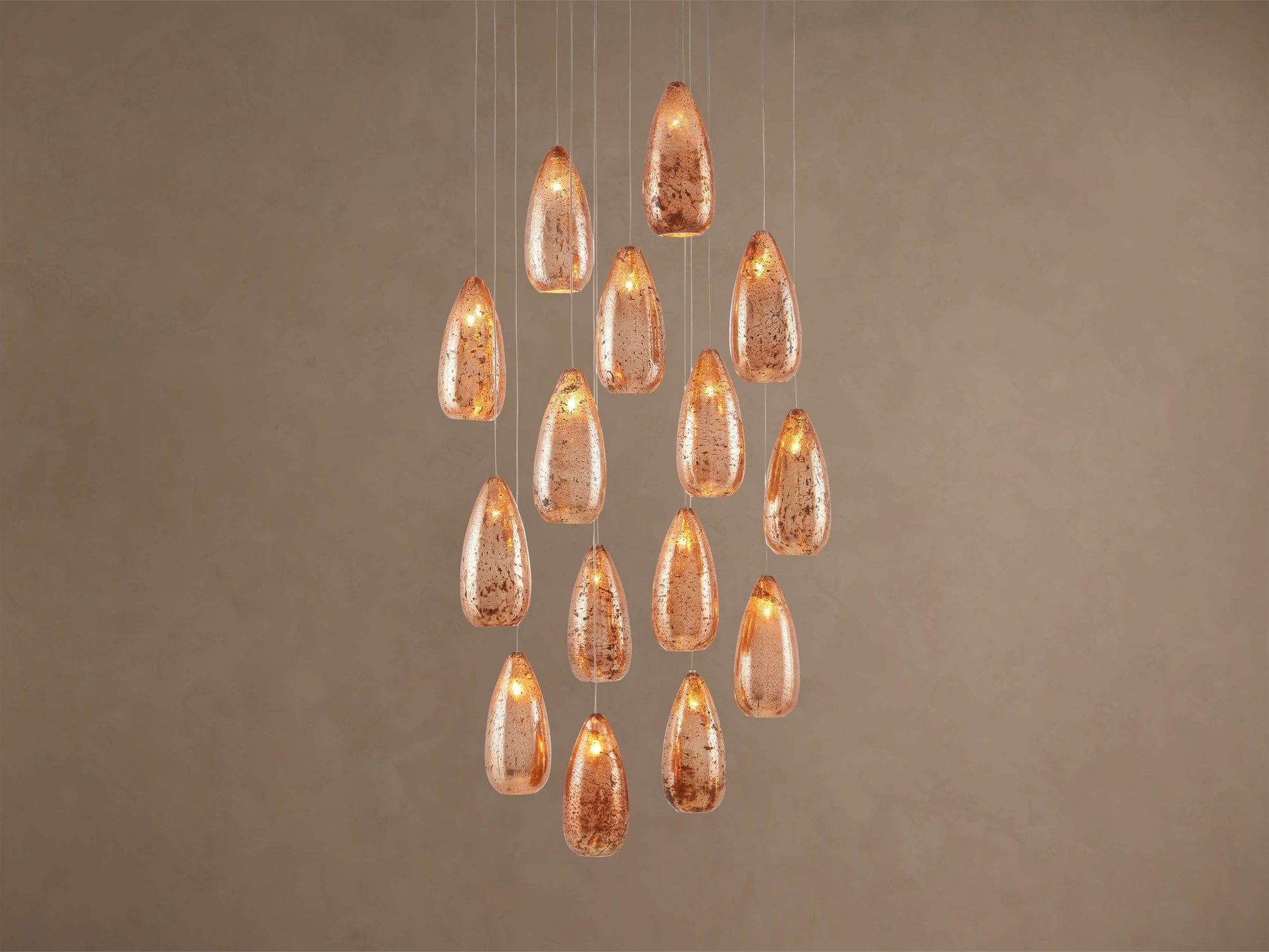 Edda Mercury Glass Round Chandelier