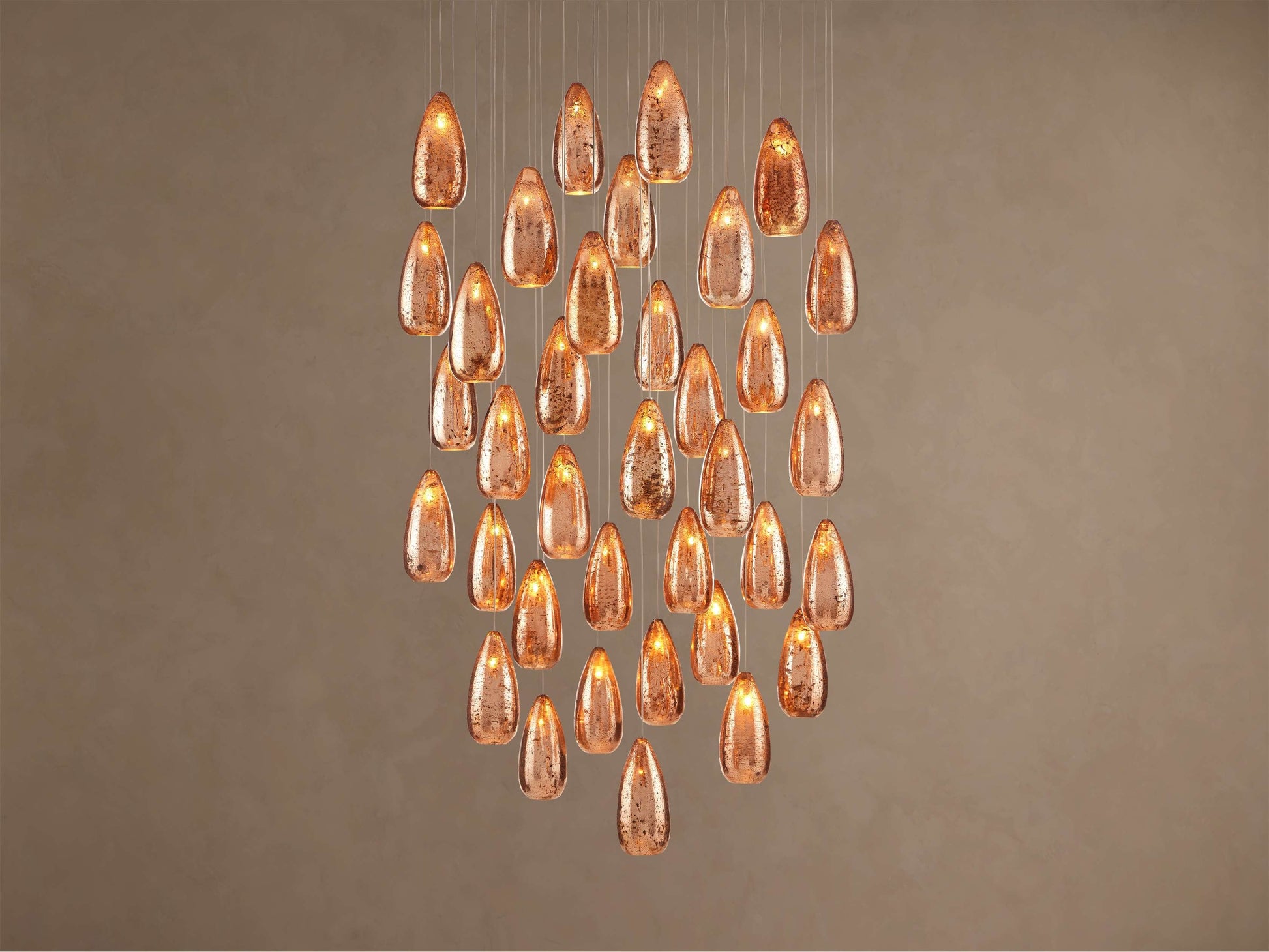 Edda Mercury Glass Round Chandelier