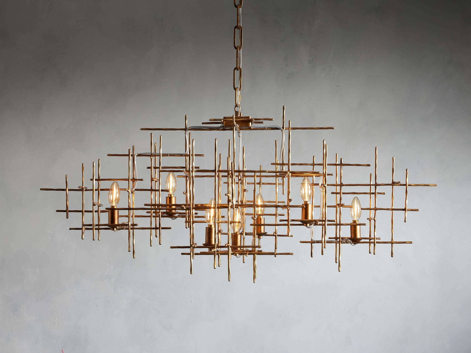 Fritz Italian Hammered Iron Chandelier