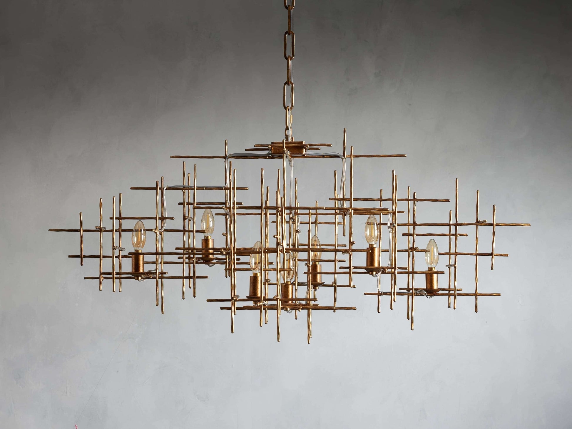 Fritz Italian Hammered Iron Chandelier