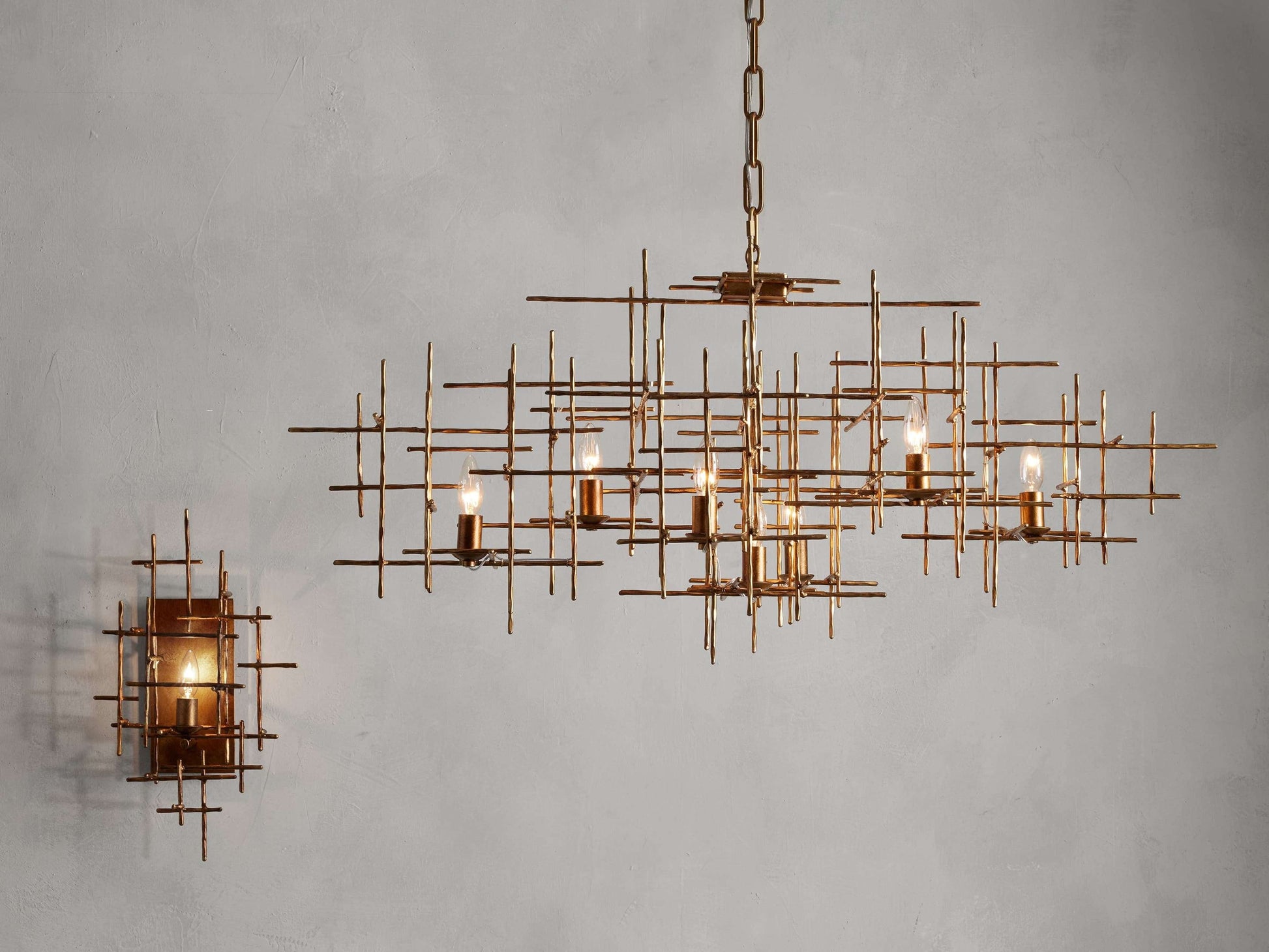 Fritz Italian Hammered Iron Chandelier