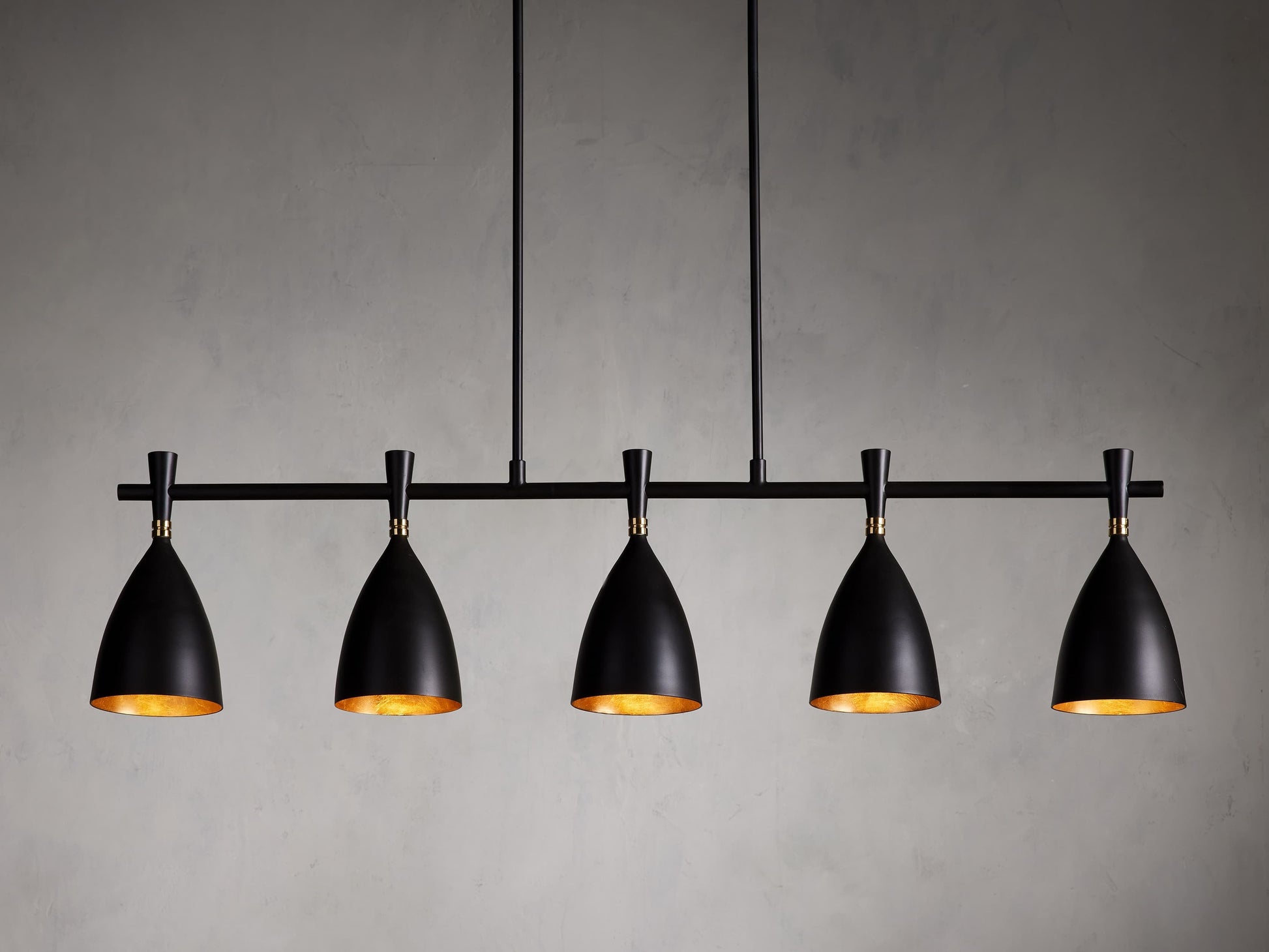 Jacarra Bronze and Gold Linear Chandelier