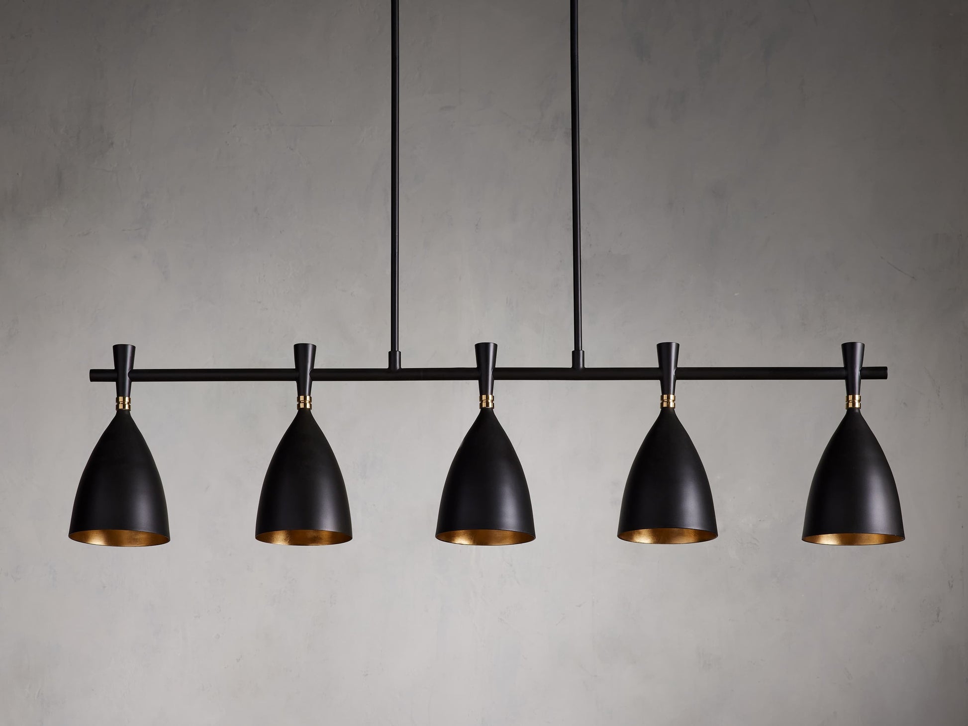 Jacarra Bronze and Gold Linear Chandelier