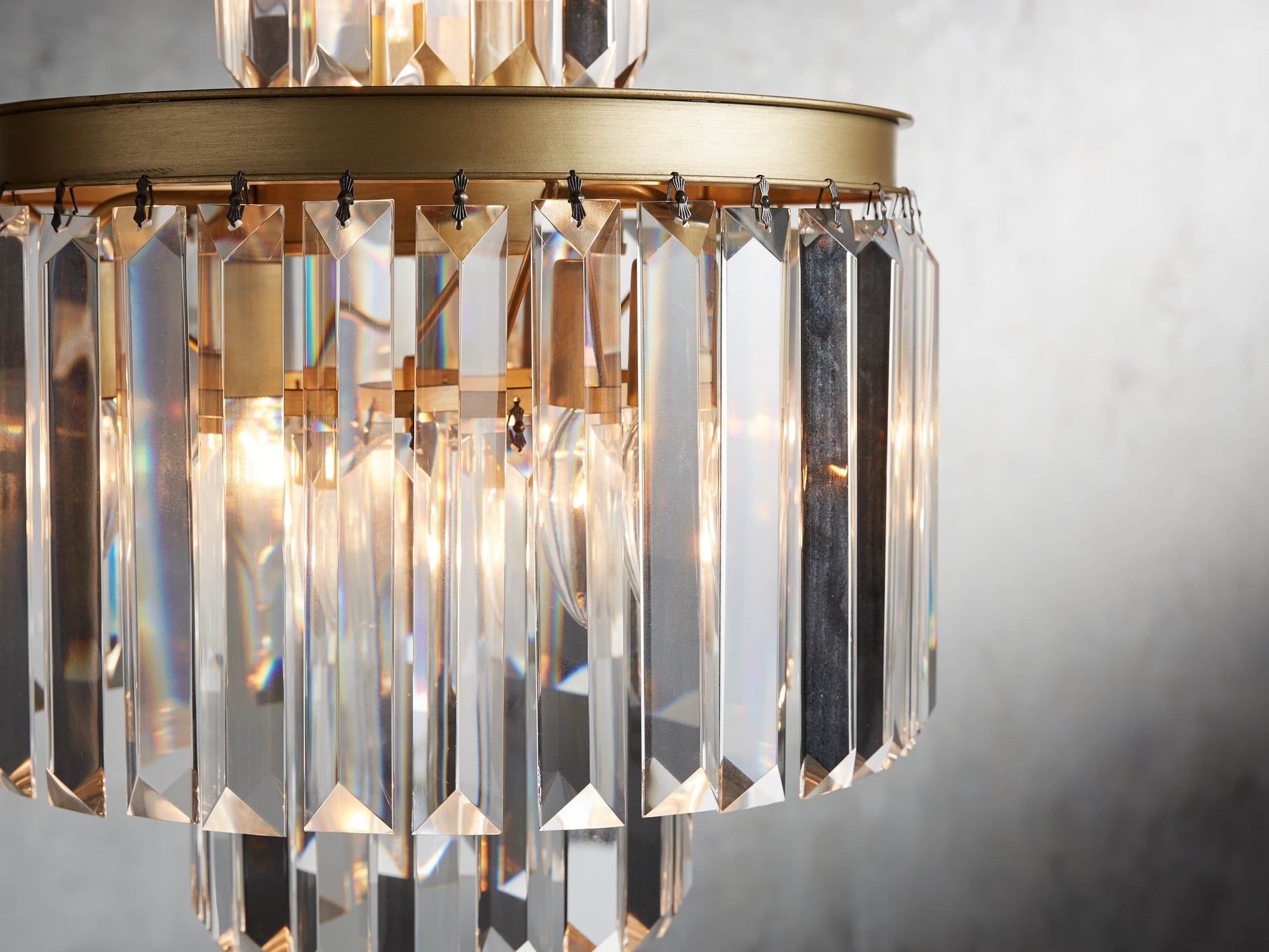 Leyland Art Deco Crystal Chandelier