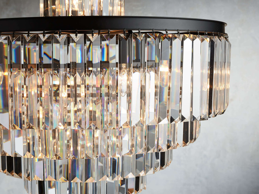 Leyland Art Deco Crystal Chandelier