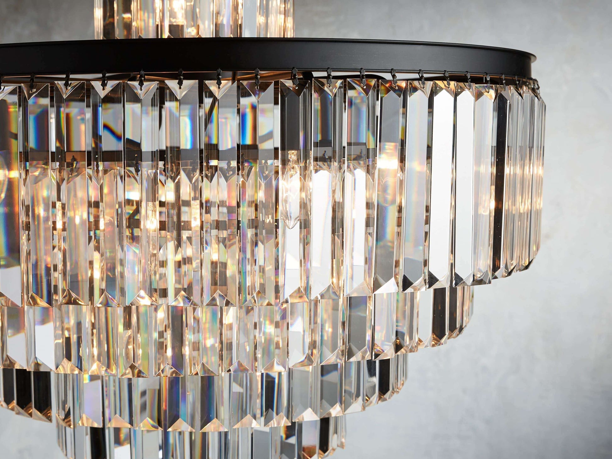 Leyland Art Deco Crystal Chandelier